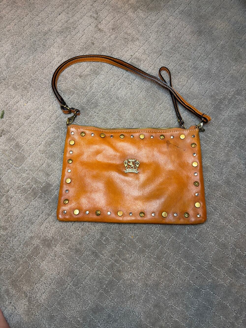 Pratesi Firenze Leather Studded Wristlet